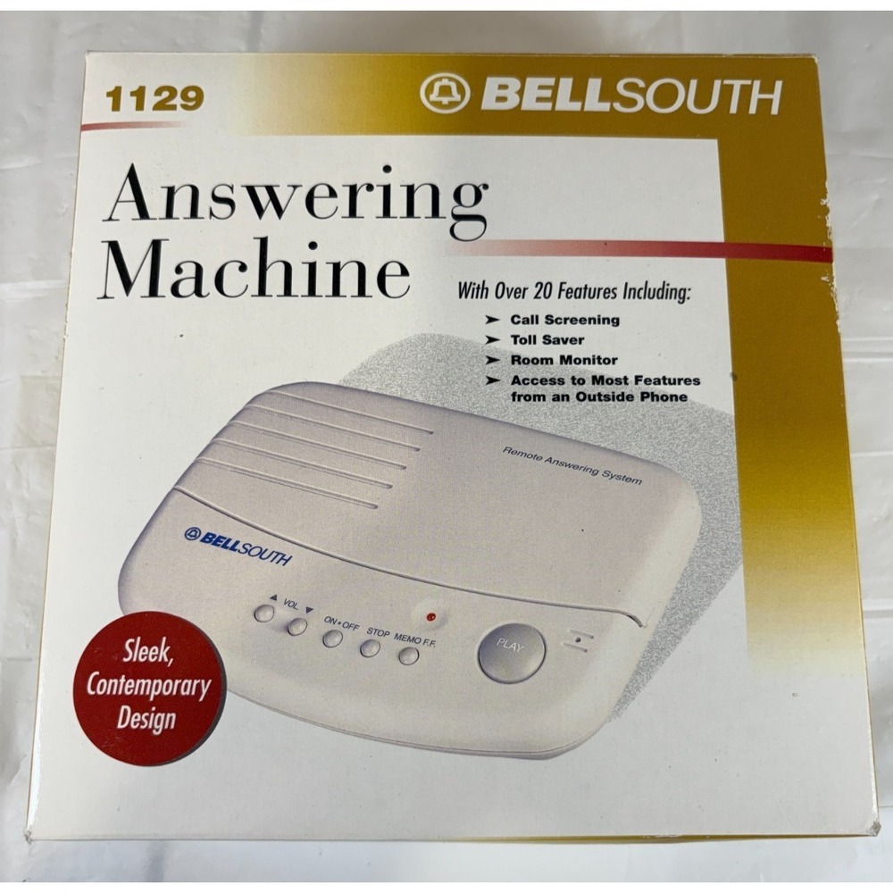 Bell South Answering Machine 1129 New Open Box‎ in Packaging BellSouth 1990s